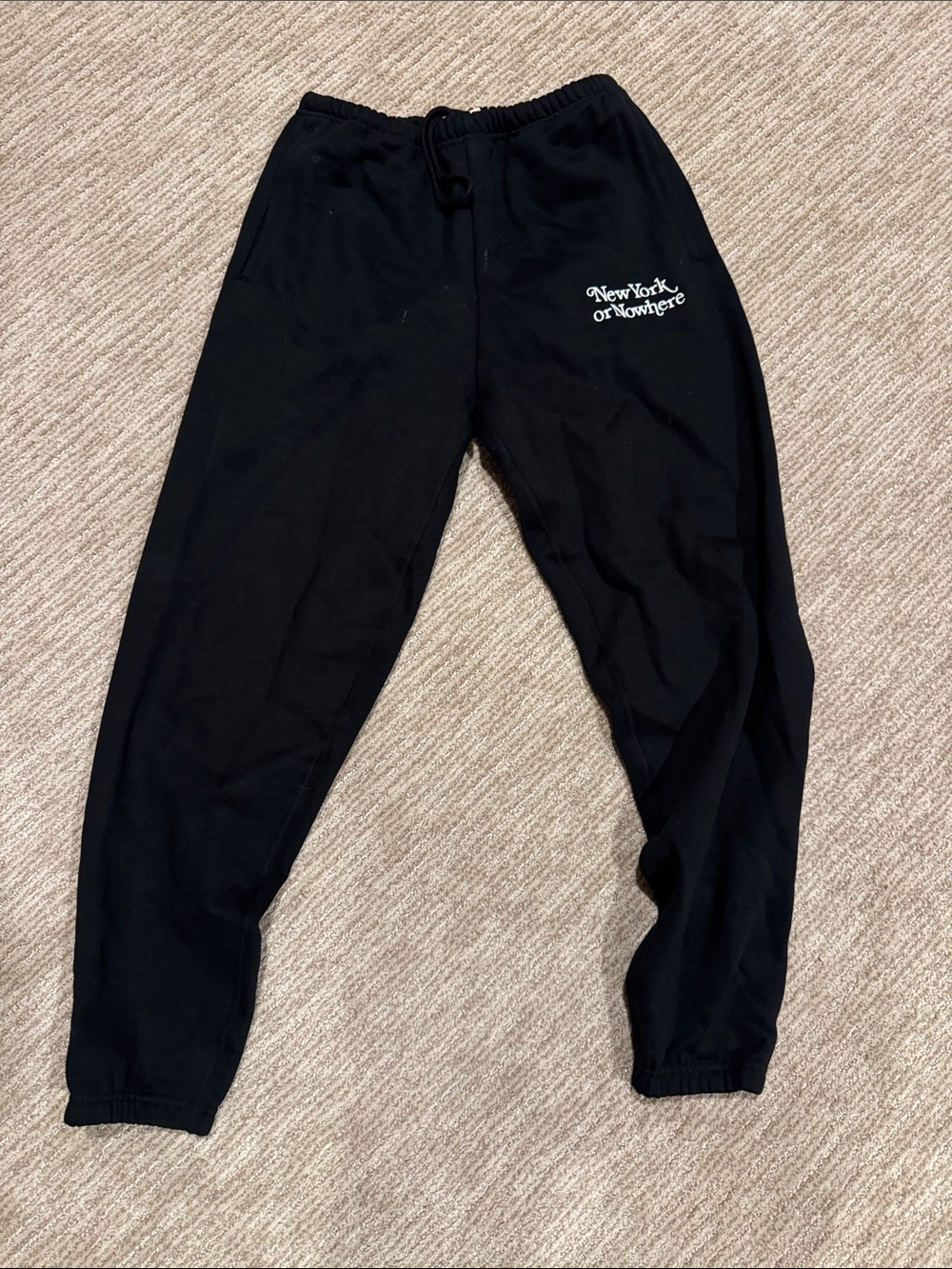 Black 'New York or Nowhere' Jogger Sweatpants